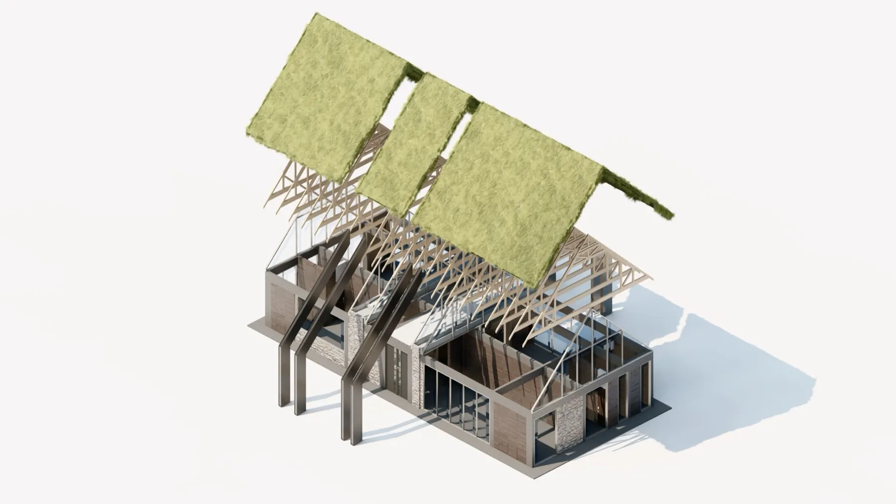 Axonometric view of the tourist module
