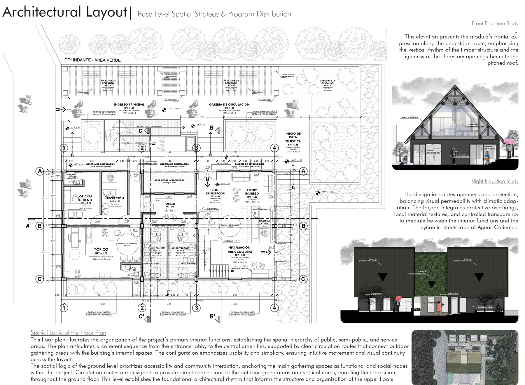 Floor plan and site layout